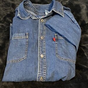 Levi's Dark Blue Denim Shirt